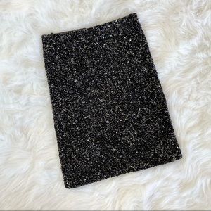 ALLSAINTS Sequin Skirt Black - Size 0